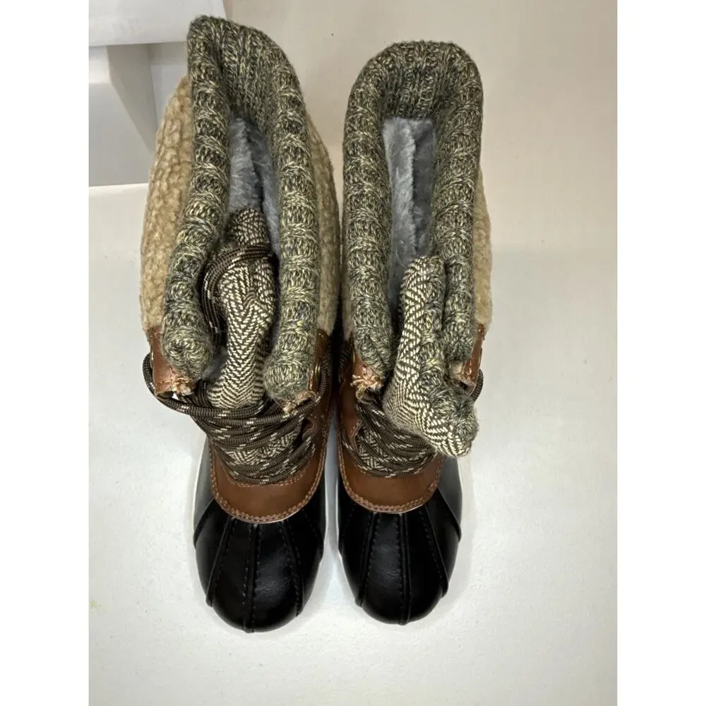 Dream Pairs MONTE-01 Women Mid Calf Snow Boots Waterproof Duck Winter Size 7
